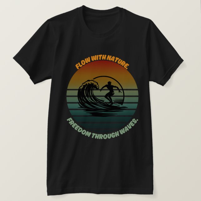 T-shirt "Soleil, Surf et âme" 🌊 (Design devant)