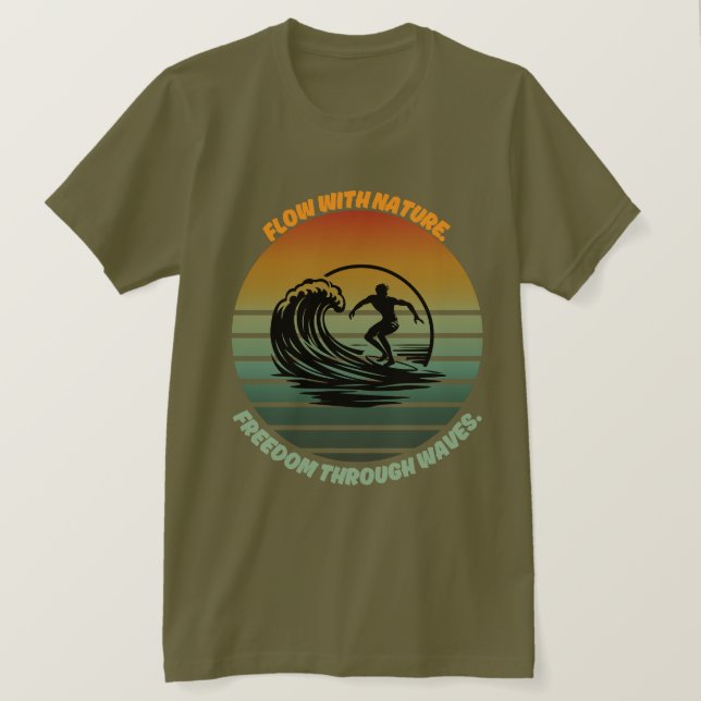 T-shirt Soleil, Surf et âme" 🌊 (Design devant)