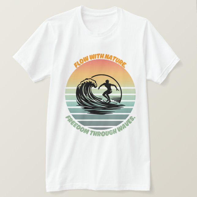T-shirt "Soleil, Surf et âme" 🌊 (Design devant)