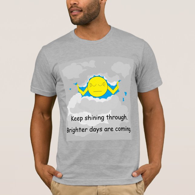 T-shirt Soleil Traversant Les Nuages De Tempête (Devant)