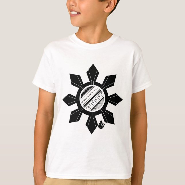 T-shirt Soleil Tribal pour enfants (Devant)