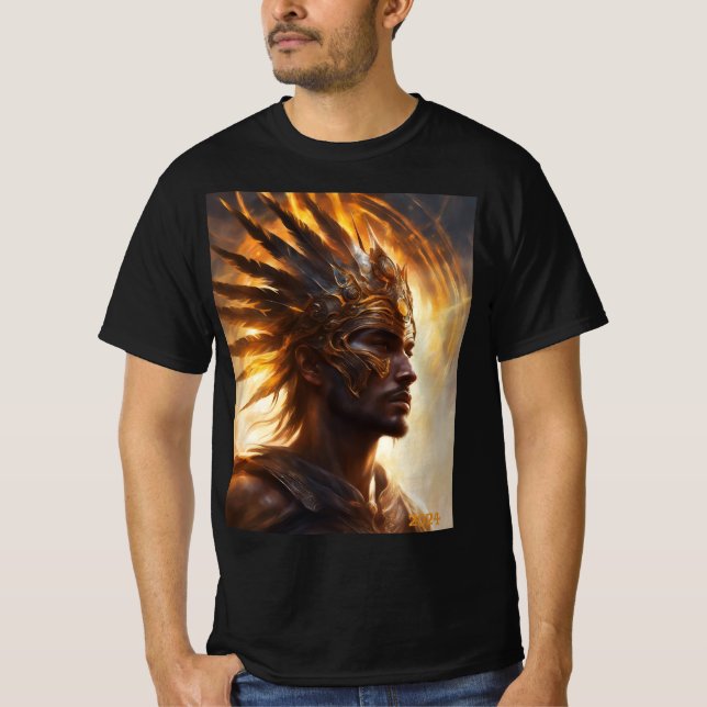 T-shirt Soleil Warrior King Total Solar Eclipse 2024 Homme (Devant)