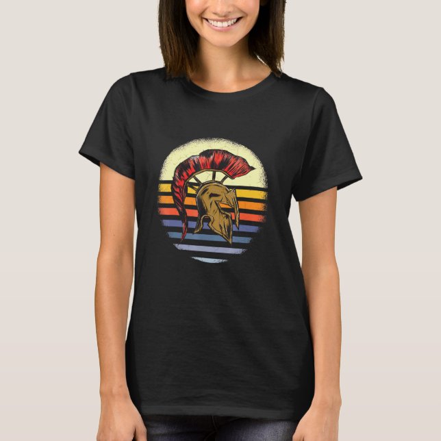 T-shirt Soleils rétro Spartan Gladiator Guerrier Sparta Ca (Devant)