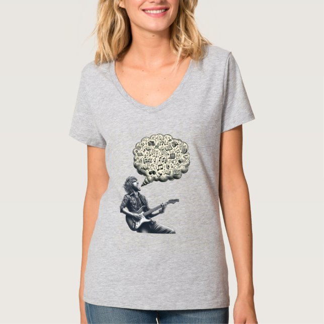 T-shirt Solfeggio explosif guitariste (Devant)