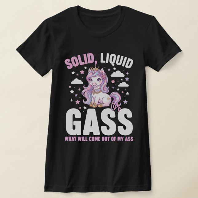 T-shirt Solid Liquid Gas Unicorn – Funny Physics Science (Poser)