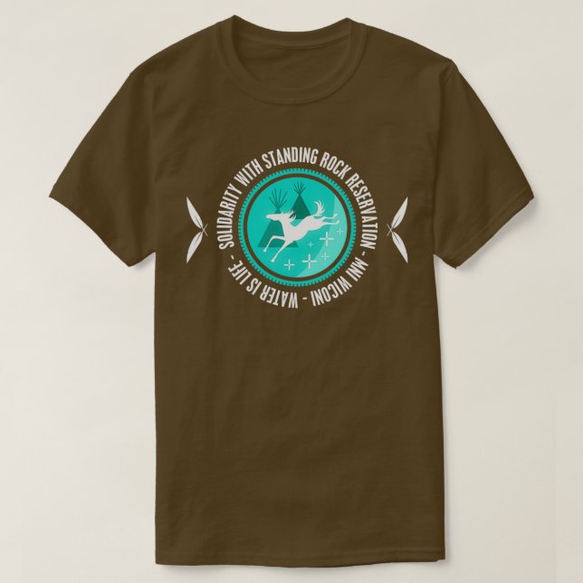 T-shirt Solidarité avec Standing Rock  (Design devant)