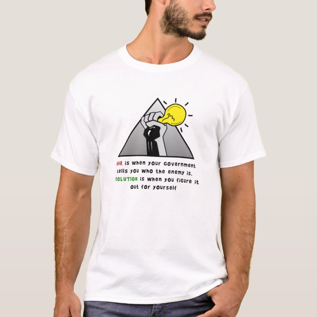 T-shirt Solidarité de poing contre la tyrannie du gouverne (Devant)