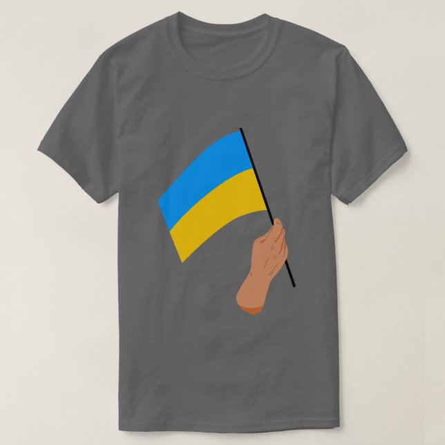 T-Shirt Solidarité Drapeau Ukrainien (Design devant)