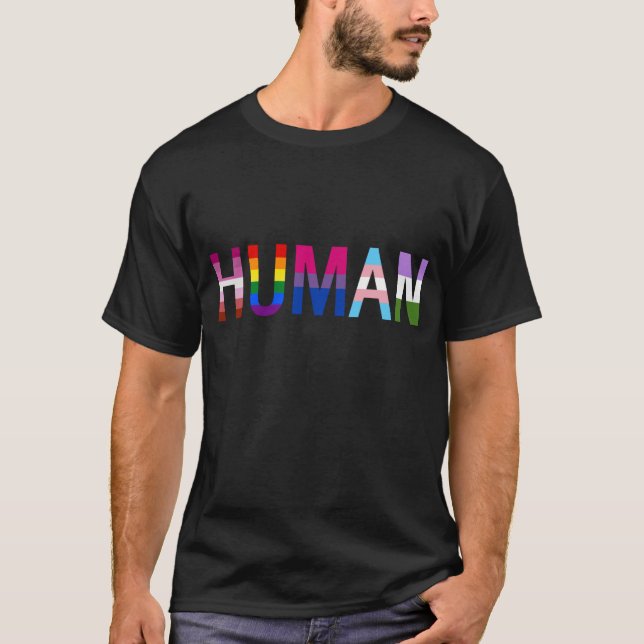 T-shirt Solidarité HUMAINE LGBTQ+ (Devant)