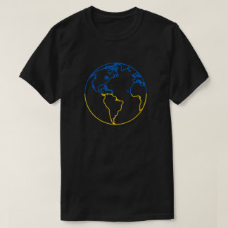 T-shirt Solidarité Mondiale Drapeau Ukrainien