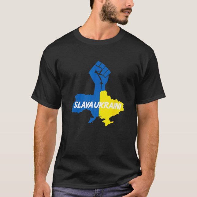 T-shirt Solidarité Slava Ukraini (Devant)