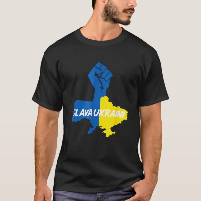 T-shirt Solidarité Slava Ukraini (Devant)