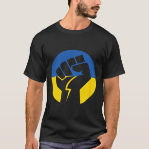 T-shirt Solidarité unie avec l'Ukraine appelée poing