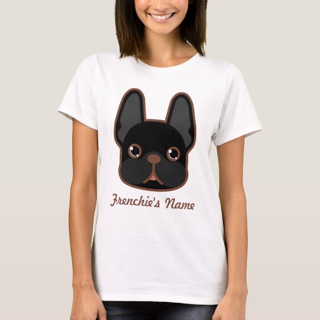 T-shirt Solide Brindle Frenchie Conception personnalisée (Devant)