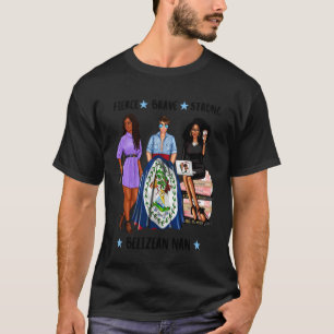 T-shirt Solide Grand-mère Afro-Belizeanne Noire aux cheveu