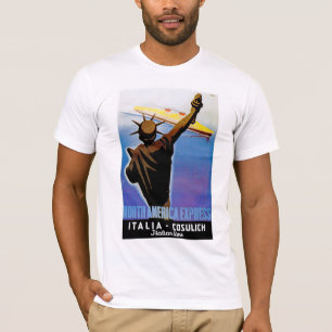T-shirt solides solubles Rex passant la statue de la