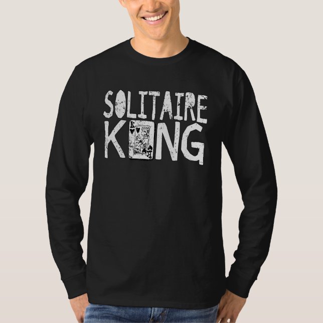 T-shirt Solitaire King Card Games Amusement (Devant)