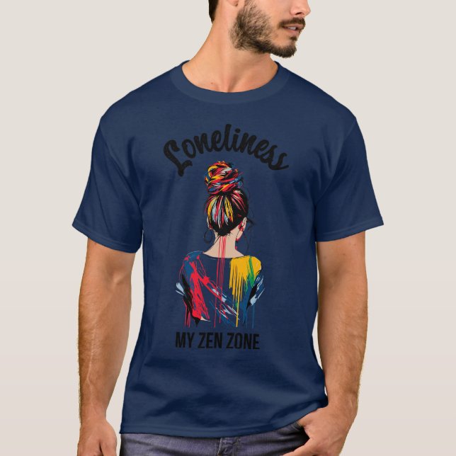 T-shirt Solitude ma zone zen (Devant)