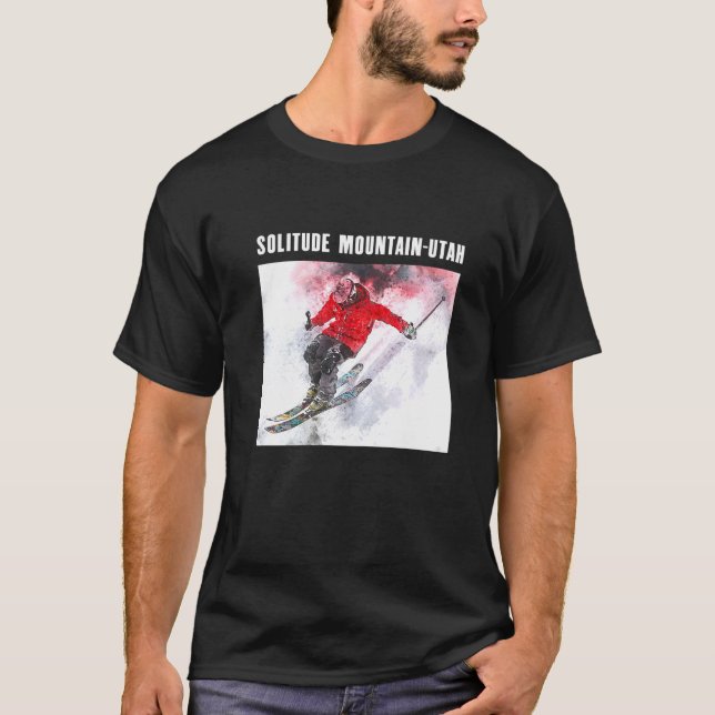 T-shirt Solitude Mountain Utah Ski Ski Ski Ski Souvenir M (Devant)