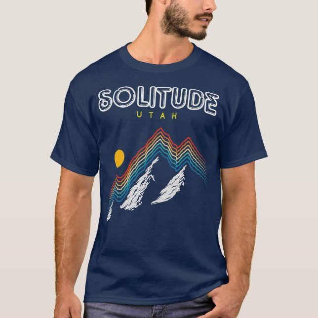 T-shirt Solitude    UtahSki Resort 1980s Retro (Devant)