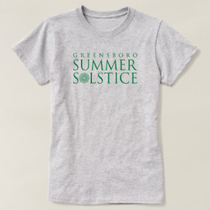 T-shirt Solstice d'été Greensboro Vert simple sur gris