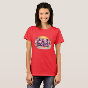 T-shirt Solstice Néon Social Rétro Plage Vintage Pastel