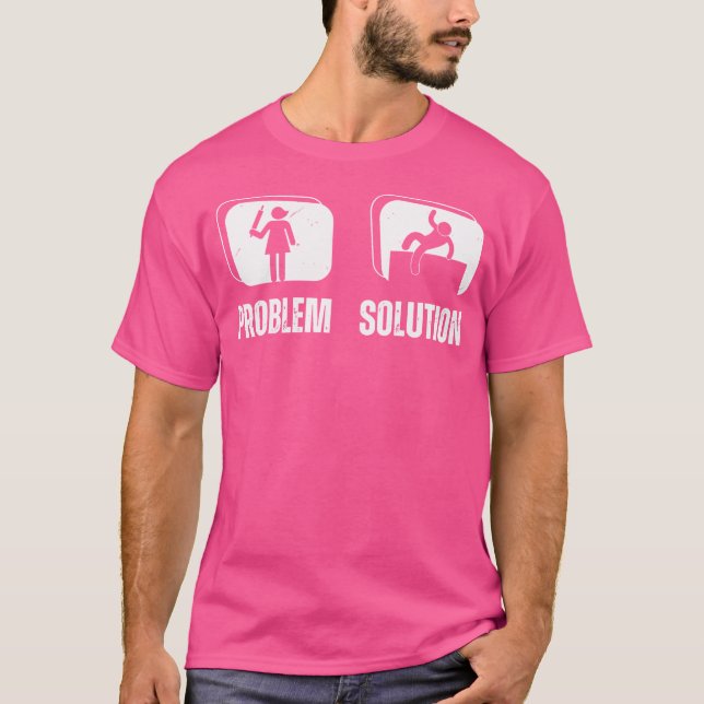 T-shirt Solution de Parkour Drôle Hommes Femmes Parkour Am (Devant)