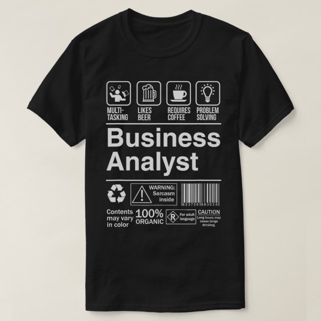 T-shirt Solution de problème pour Étiquette d'achat Busine (Design devant)