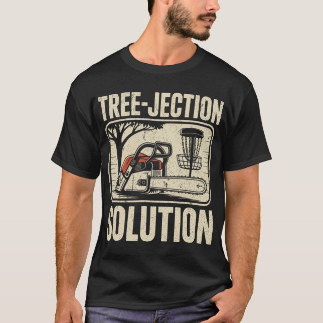 T-shirt Solution de projection d'arbre Disc Golf drôle _3  (Devant)