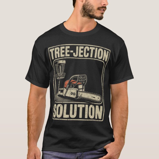 T-shirt Solution de projection d'arbre Disc Golf drôle _4  (Devant)