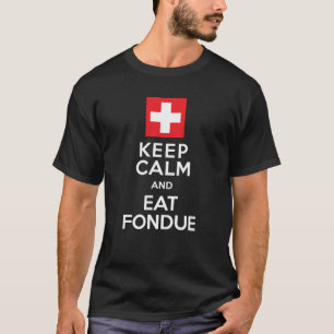 T-shirt Solution suisse : Maintenez calme et mangez la