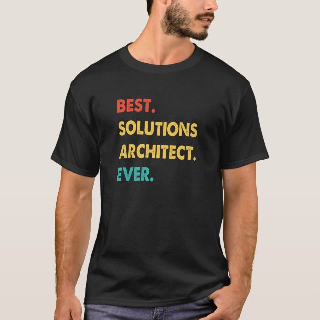 T-shirt Solutions Architect Retro Best Solutions Architect (Devant)