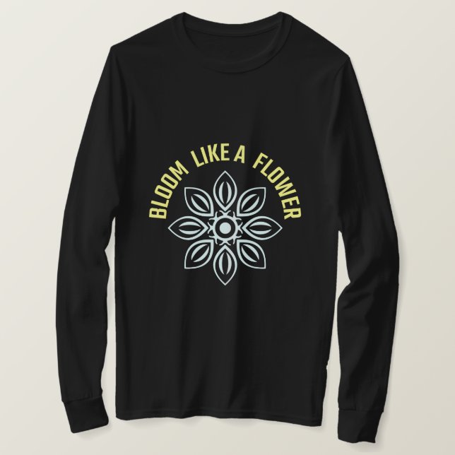 T-shirt sombre comme une fleur (Design devant)