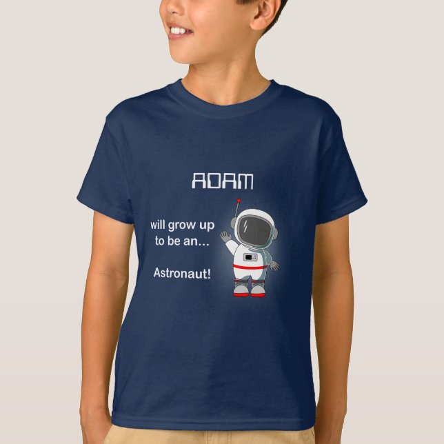 T-shirt sombre de l'astronaute spatial (Devant)