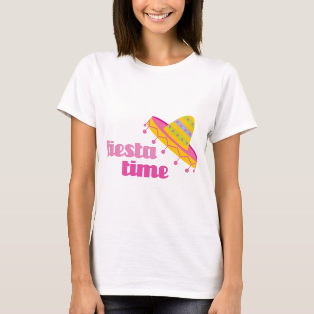 T-shirt Sombrero de temps de fiesta (Devant)