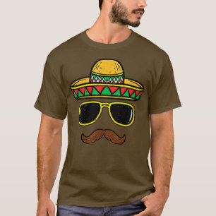 T-shirt Sombrero Face Cinco De Mayo Fête mexicaine K