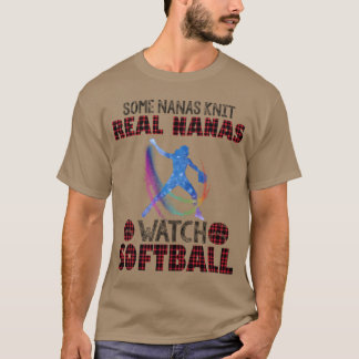 T-shirt Some Nanas Knit Real Nanas Watch Softball Funny fr