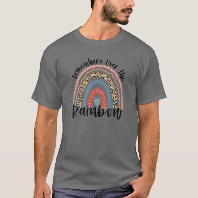 T-shirt Somewhere Over The Rainbow Kindness Funny Inspirat (Devant)