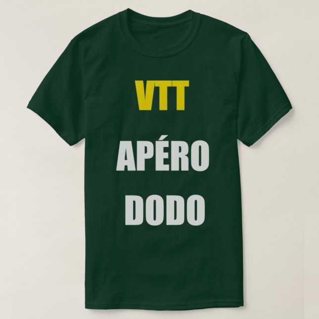 T-shirt sommeil apéritif en VTT (Design devant)