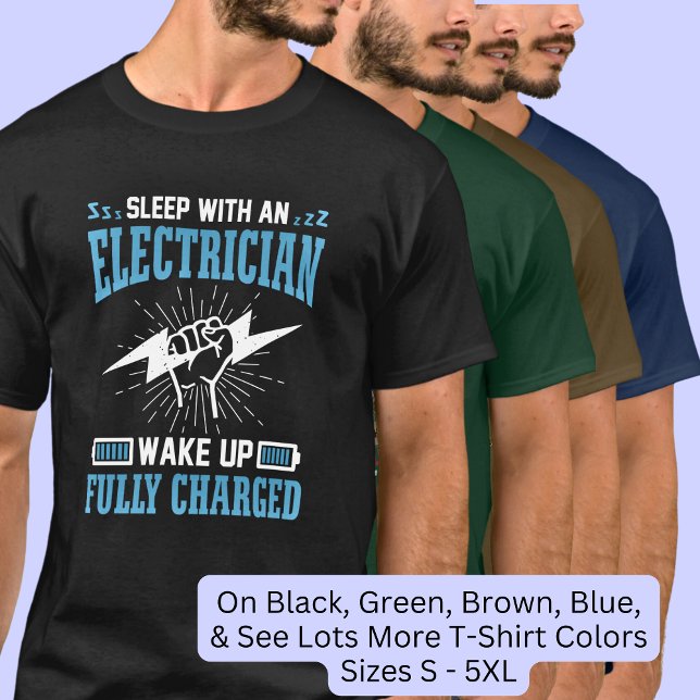 T-shirt Sommeil avec l'électricien Se réveiller complèteme (Créateur téléchargé)