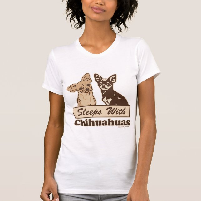 T-shirt Sommeils avec des chiens de chiwawa (Devant)