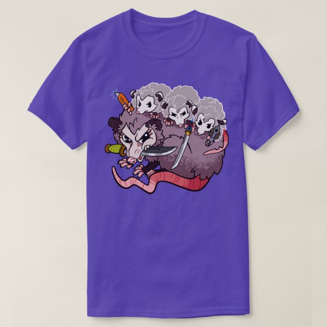 T-shirt Sommes armées Mama et Opossum de bébé avec armes (Design devant)
