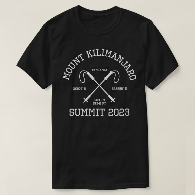 T-shirt Sommet 2023 des femmes sur le Kilimandjaro (Design devant)