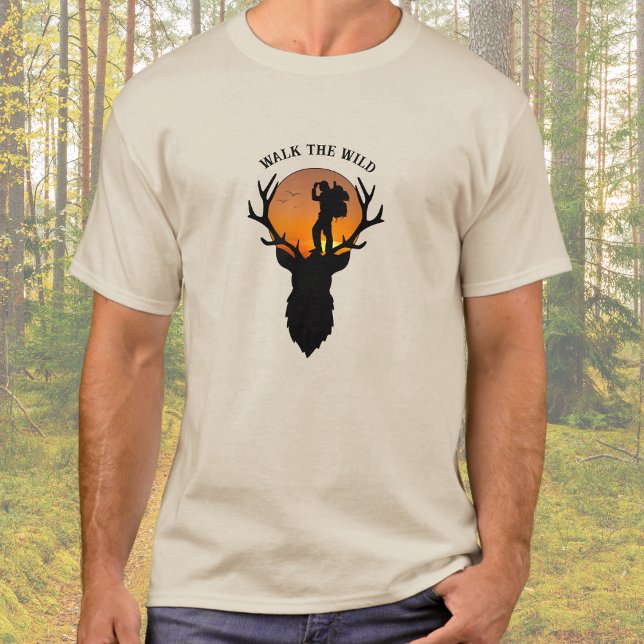 T-shirt Sommet Chercheur Marchez le Randonnée sauvage T-sh (Summit Seeker Walk the Wild Hiking Men's T-shirt)