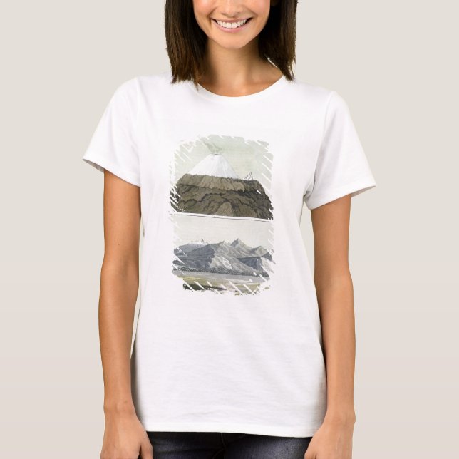 T-shirt Sommet de Cotopaxi (haut), et l'éruption de Coto (Devant)