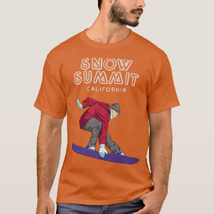 T-shirt Sommet de neige Californie Snowboardeur