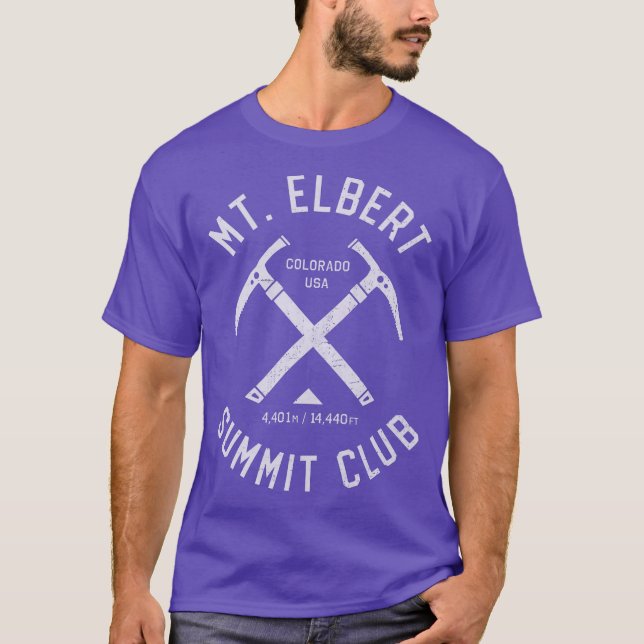 T-shirt Sommet du Mont Elbert Club I escalade le Mont Elbe (Devant)
