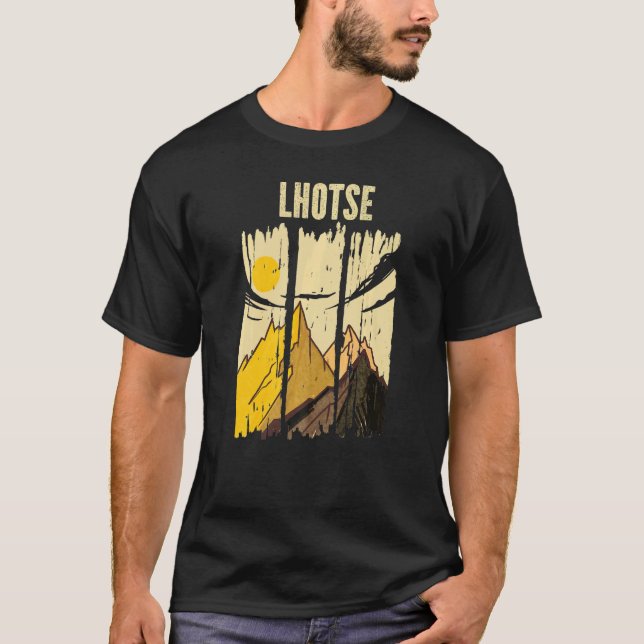 T-shirt Sommet du pic de montagne Lhotse (Devant)