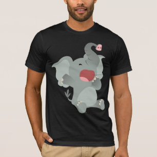 T-shirt somnolent mignon d'éléphant de bande