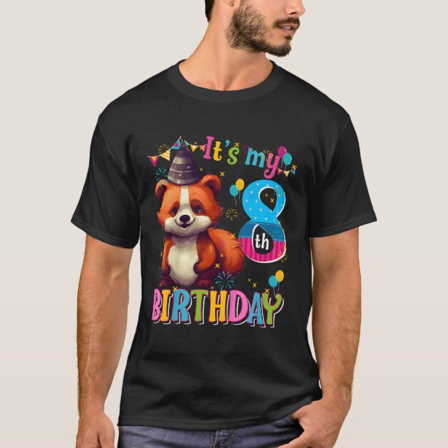 T-shirt Son 8E Panda Rouge (Devant)
